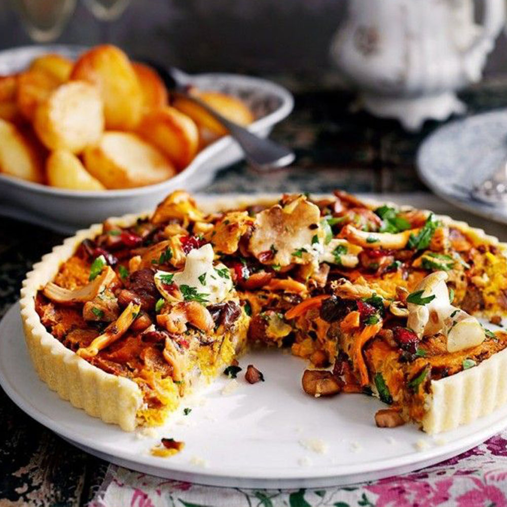 Na imagem, uma torta vegana de inspiração para receita de natal vegana