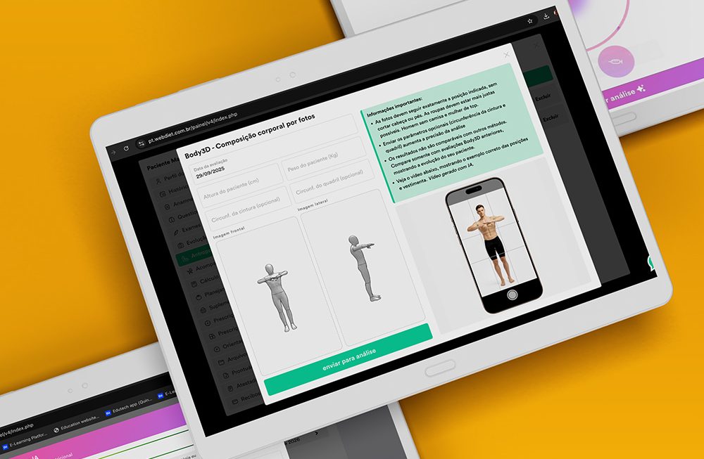 Na imagem ilustrativa apresentam-se prints de exemplos das ferramentas com IA disponíveis no WebDiet