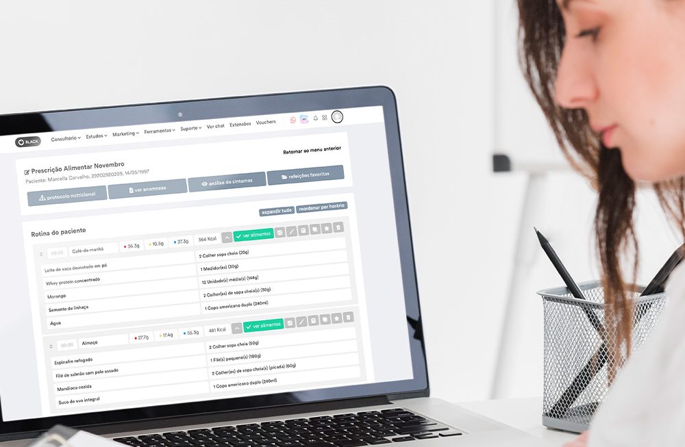 Como montar cardápio personalizado rápido para seus pacientes